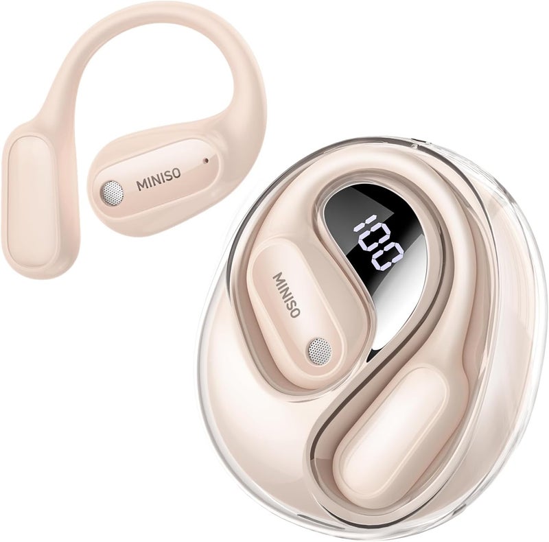 Miniso MS190 Translation Earbuds Real Time, Language Translator Earbuds with 135 Languages, LED Display, Bluetooth 6.0, Open-Ear translating Headphones with APP, 60Hrs Playtime, Perfect for Business - Image 1